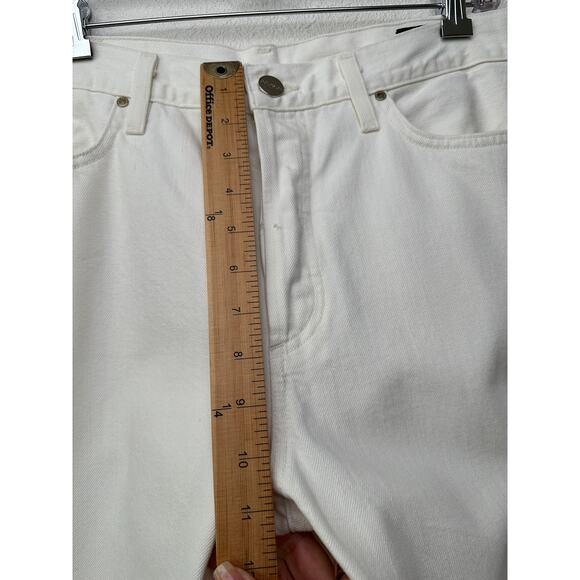 Goldsign Ivory Straight-Leg 100% Cotton Jeans Women’s 29 Button Fly - Picture 11 of 12